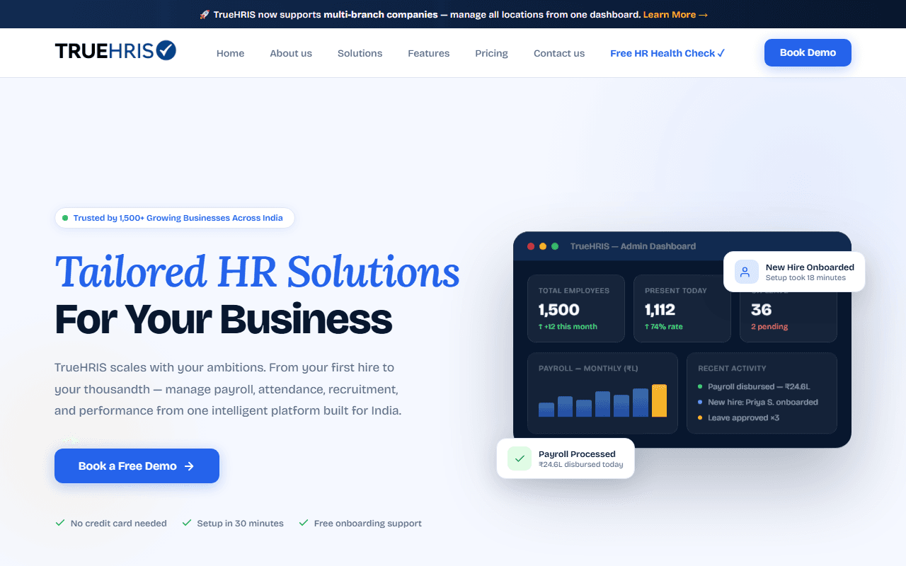 Enterprise HR & Payroll Platform